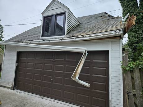 Storm Damage - Garage Fascia & Roof Blown Off - DriForce project photo