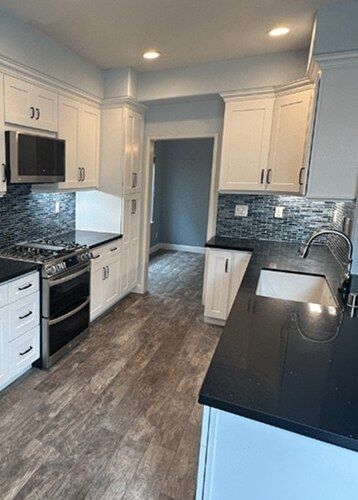 Same kitchen fully restored after water damage repairs by DriForce
