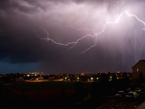 Lightning causing storm damage
