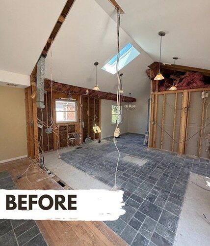 Interior gutted to the studs during remediation and rebuild - before restoration by DriForce