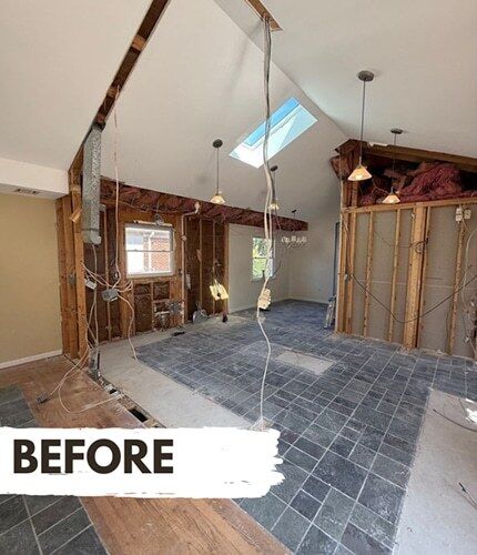 Metro Detroit kitchen gutted to the studs before DriForce residential restoration
